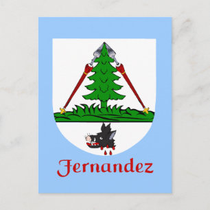 Fernandez Family Heraldic Shield Briefkaart