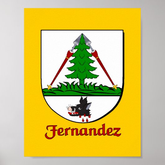 Fernandez Family Shield Afdrukken Poster (Voorkant)
