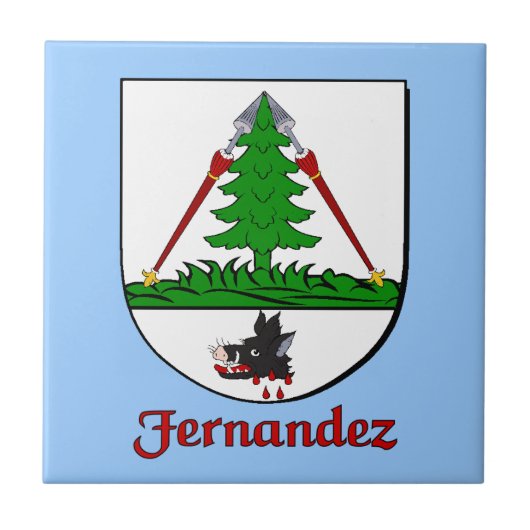 Fernandez Family Shield Decoratieve Tegel Tegeltje (Voorkant)