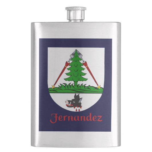 Fernandez Heraldic Shield Heupfles (Voorkant)