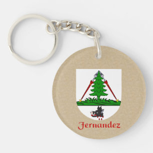 Fernandez Historisch Schild met de vlag van Mexico Sleutelhanger