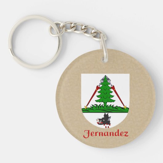 Fernandez Historisch Schild met de vlag van Mexico Sleutelhanger (Voorkant)