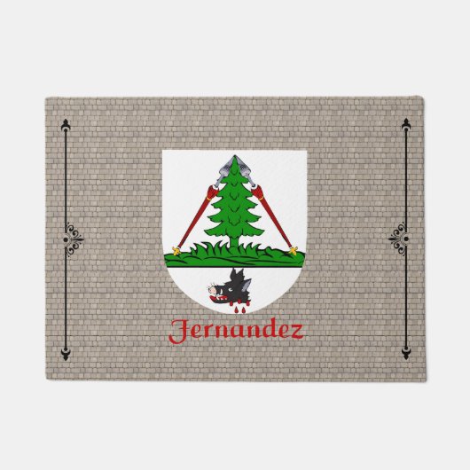 Fernandez Historisch Schild op Cobblestone Deurmat (Voorkant)