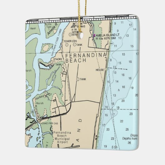 Fernandina Beach FL Ceramic Ornament (Links)