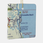 Fernandina Beach  Map Keramisch Ornament (Rechts)