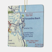 Fernandina Beach  Map Keramisch Ornament (Links)