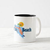 Fernandina Beach. Tweekleurige Koffiemok (Voorkant rechts)