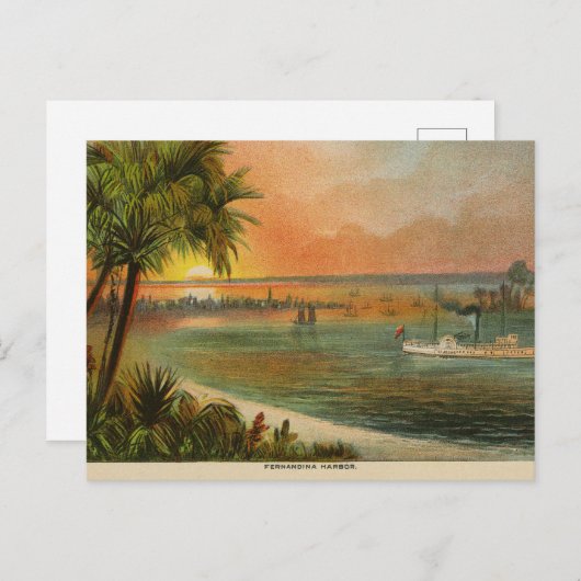  Fernandina Harbour Amelia Island Briefkaart (Voorkant / Achterkant)