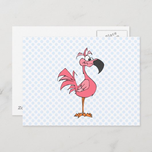 Fernando Flamingo Briefkaart (Voorkant / Achterkant)