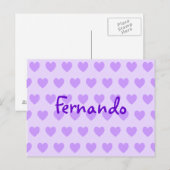 Fernando in het Paars Briefkaart (Voorkant / Achterkant)