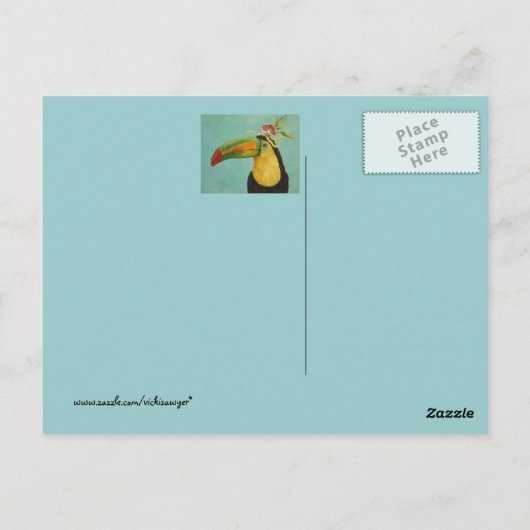 Fernando the toucan briefkaart (Achterkant)