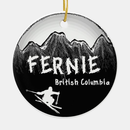 Fernie British Columbia Canada Keramisch Ornament (Voorkant)