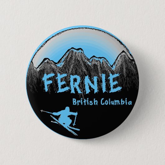 Fernie British Columbia Canada Ronde Button 5,7 Cm (Voorkant)