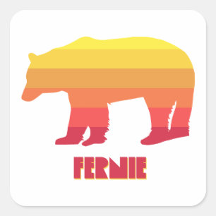 Fernie British Columbia Rainbow-Beer Vierkante Sticker