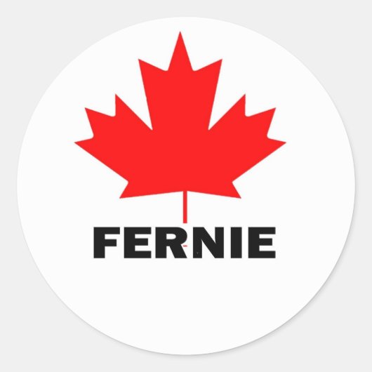 Fernie, British Columbia Ronde Sticker (Voorkant)