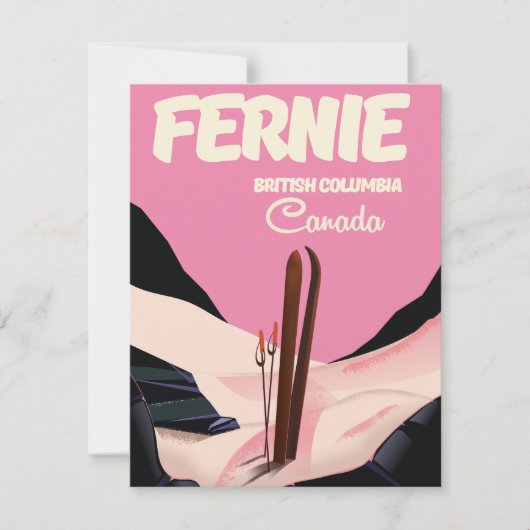 Fernie British Columbia ski-poster (Voorkant)