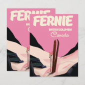 Fernie British Columbia ski-poster (Voorkant / Achterkant)