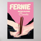 Fernie British Columbia Ski poster (Voorkant)