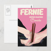 Fernie British Columbia Ski poster Briefkaart (Voorkant / Achterkant)
