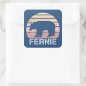 Fernie Brits-Columbië Retro Bear Vierkante Sticker (Tas)