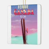 Fernie Canada ski reisposter. Keramisch Ornament (Links)