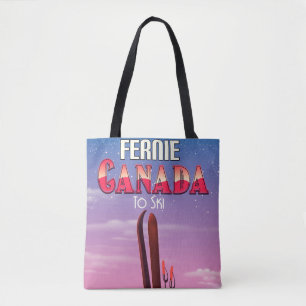 Fernie Canada ski-reisposter. Tote Bag
