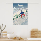 Fernie Canada Snowboarden Reisposter Poster (Keuken)