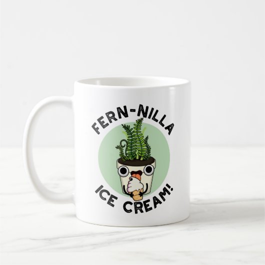 Fernilla Ice Cream Funny Ice Cream Plant Pun Koffiemok (Links)