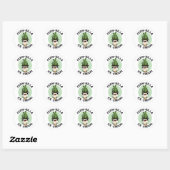 Fernilla Ice Cream Funny Ice Cream Plant Pun Ronde Sticker (Vel)