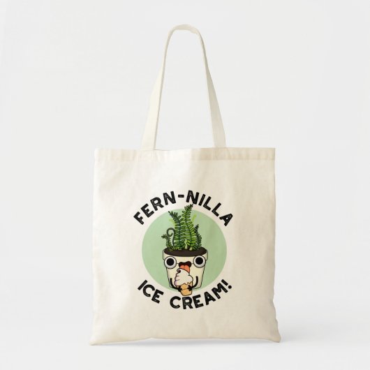 Fernilla Ice Cream Funny Ice Cream Plant Pun Tote Bag (Voorkant)
