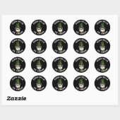 Fernilla Ice Cream Ice Cream Plant Pun Dark BG Ronde Sticker (Vel)