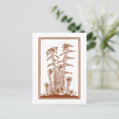 Ferns (1920) van Julie de Graag Woodcut Briefkaart (Staand voorkant)