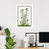 Ferns (1920) van Julie de Graag Woodcut Poster (Thuiskantoor)