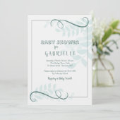 Ferns Baby shower Invitation Kaart (Staand voorkant)