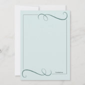 Ferns Baby shower Invitation Kaart (Achterkant)