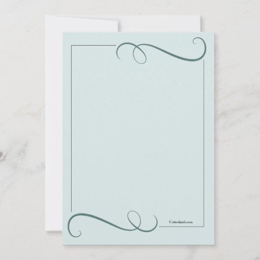 Ferns Baby shower Invitation Kaart (Achterkant)