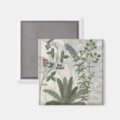 Ferns, Brambles en bloemen Magneet (Voorkant / Achterkant)