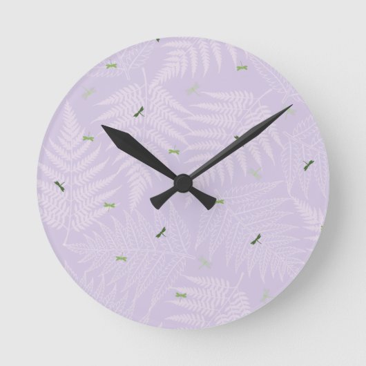 Ferns & Dragonflies Ronde Klok (Voorkant)