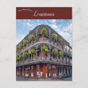 Ferns in het Franse kwart New Orleans Louisiana Briefkaart