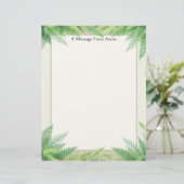 Ferns on a Frame Stationery Paper Briefhoofd (Staand voorkant)
