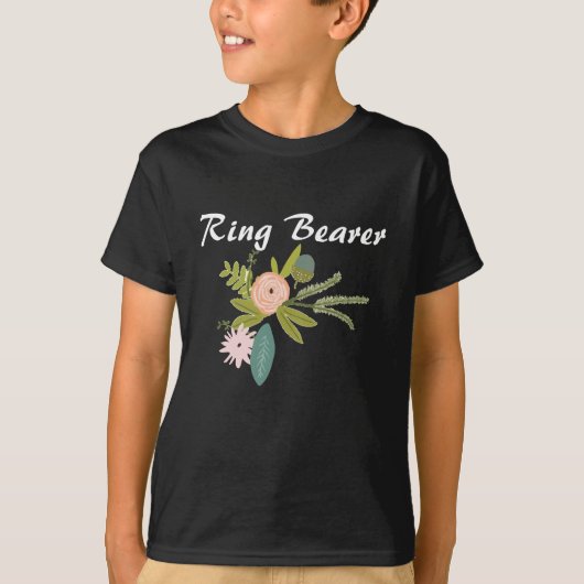 Ferns Rozen Acorns Ring Bearer Wedding T-shirt (Voorkant)