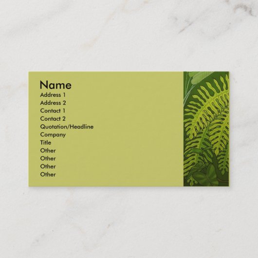 Ferns Visitekaartje (Voorkant)