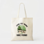 Ferns wil gewoon een Plant met een schijn rond Tote Bag (Voorkant)