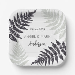 Ferns Woodland Garden Outdoor Wedding Papieren Bordje