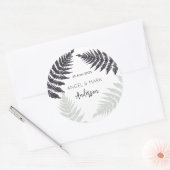 Ferns Woodland Garden Outdoor Wedding Ronde Sticker (Envelop)