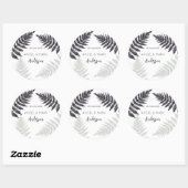 Ferns Woodland Garden Outdoor Wedding Ronde Sticker (Vel)