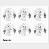 Ferns Woodland Garden Outdoor Wedding Ronde Sticker (Vel)