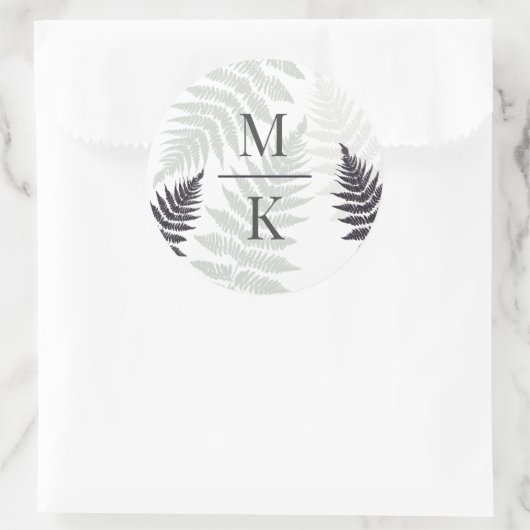 Ferns Woodland Garden Outdoor Wedding Ronde Sticker (Tas)