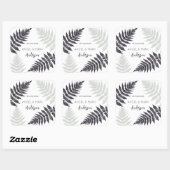 Ferns Woodland Garden Outdoor Wedding Vierkante Sticker (Vel)