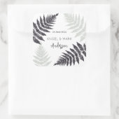 Ferns Woodland Garden Outdoor Wedding Vierkante Sticker (Tas)